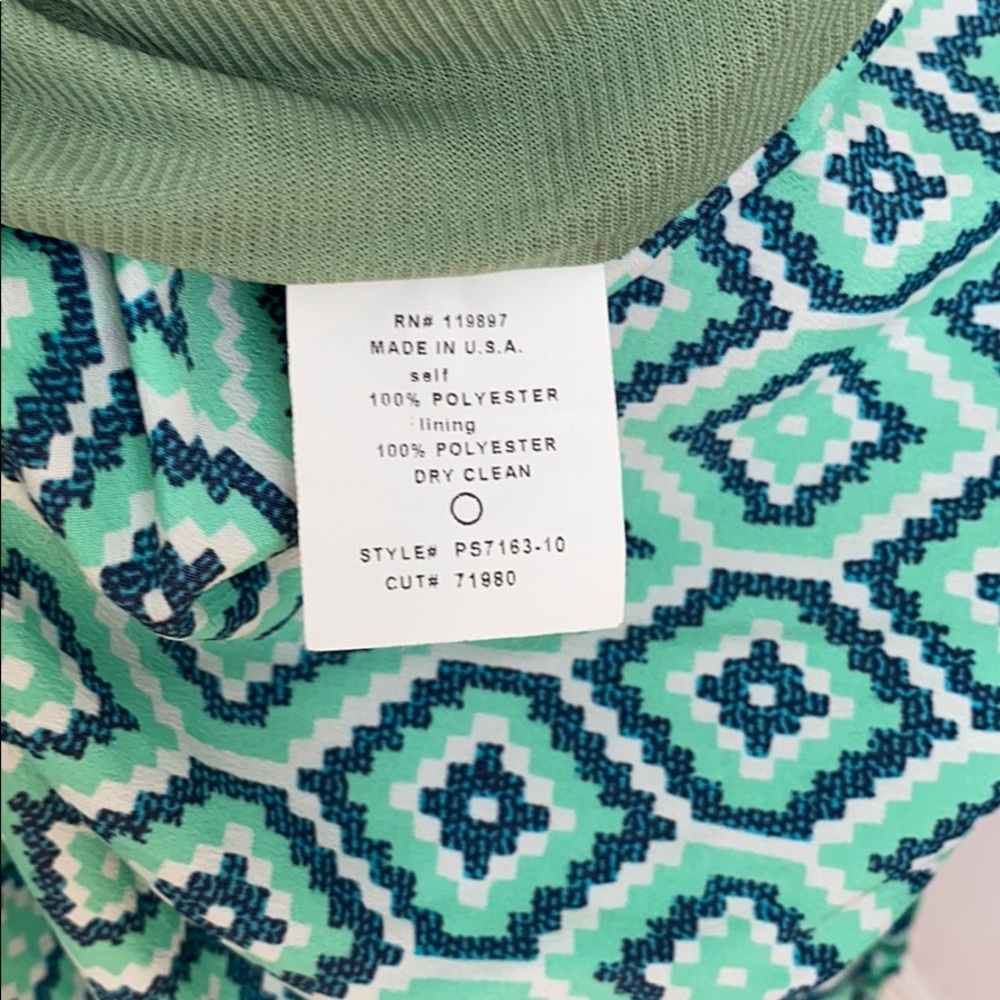 Best Society Romper / Geometric / Green & Blue XS - Picture 8 of 8